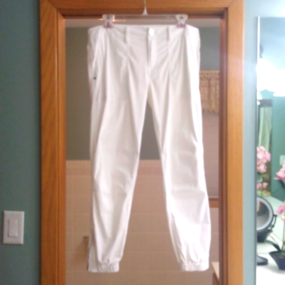 SANCTUARY REBEL WHITE CROP STRETCH CARGO PANTS SIZE 28